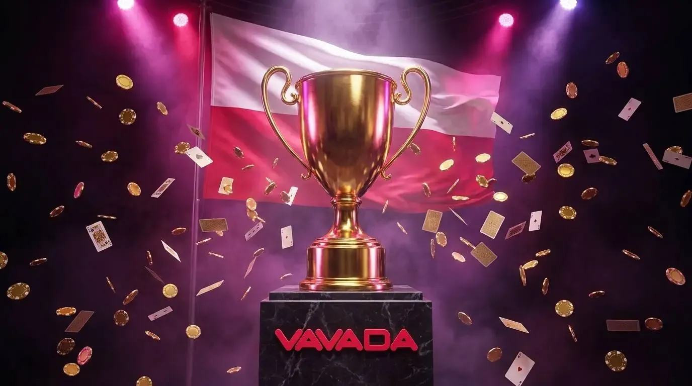 Gold trophy with poker chips 202